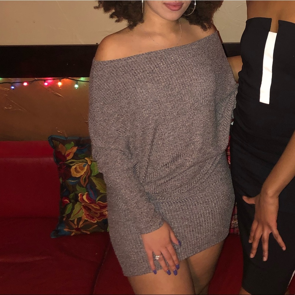 Speckled Off the Shoulder Dress